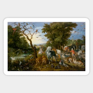 The Entry of the Animals into Noah's Ark by Jan Brueghel the Elder Sticker